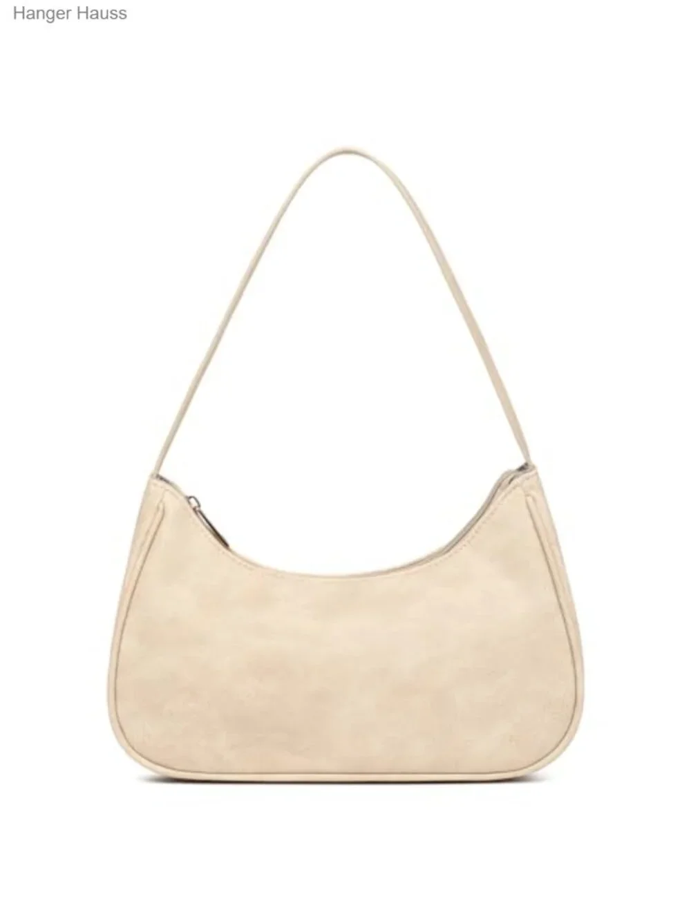 Vegan Leather Hobo Sling Tote Handbag with Zipper Closure
